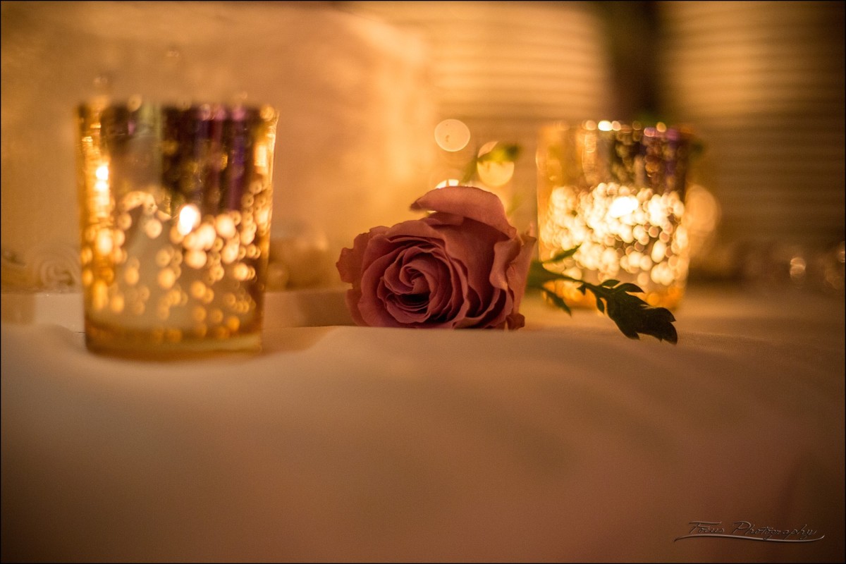 candles and roses