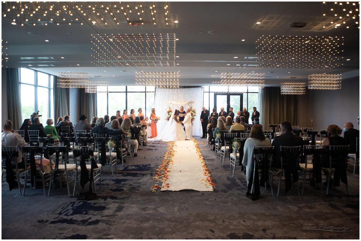 wedding ceremony at Envio at AC hotel in portsmouth, nh