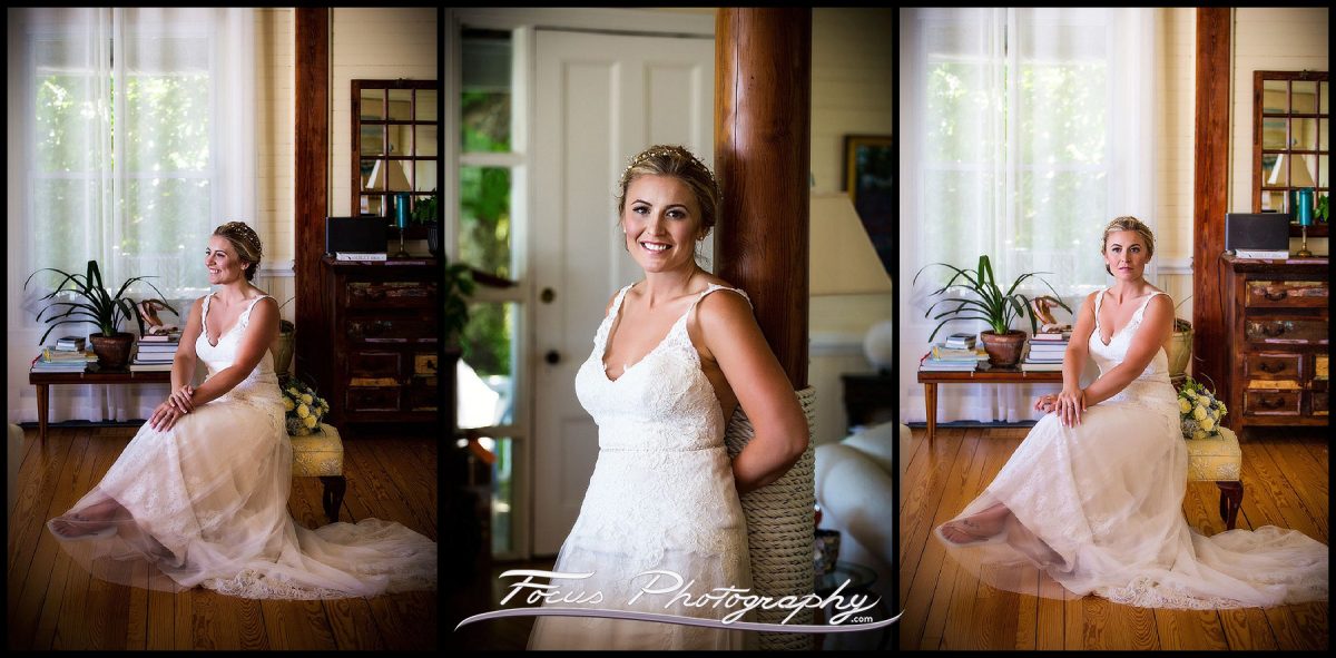 Bridal portraits of Liz by Maine wedding photographers Focus Photography