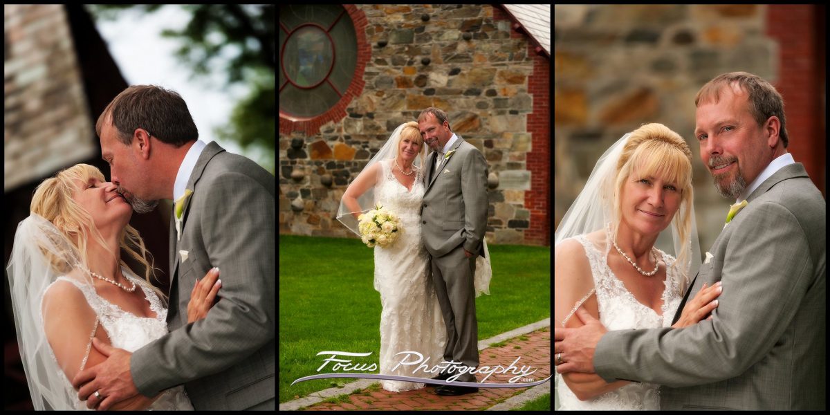bride and groom at Saint Andrew's by the Sea in Rye, New Hampshire