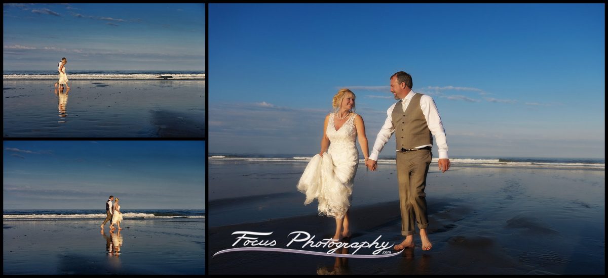 wedding pictures at  Hampton Beach State Park in New Hampshire
