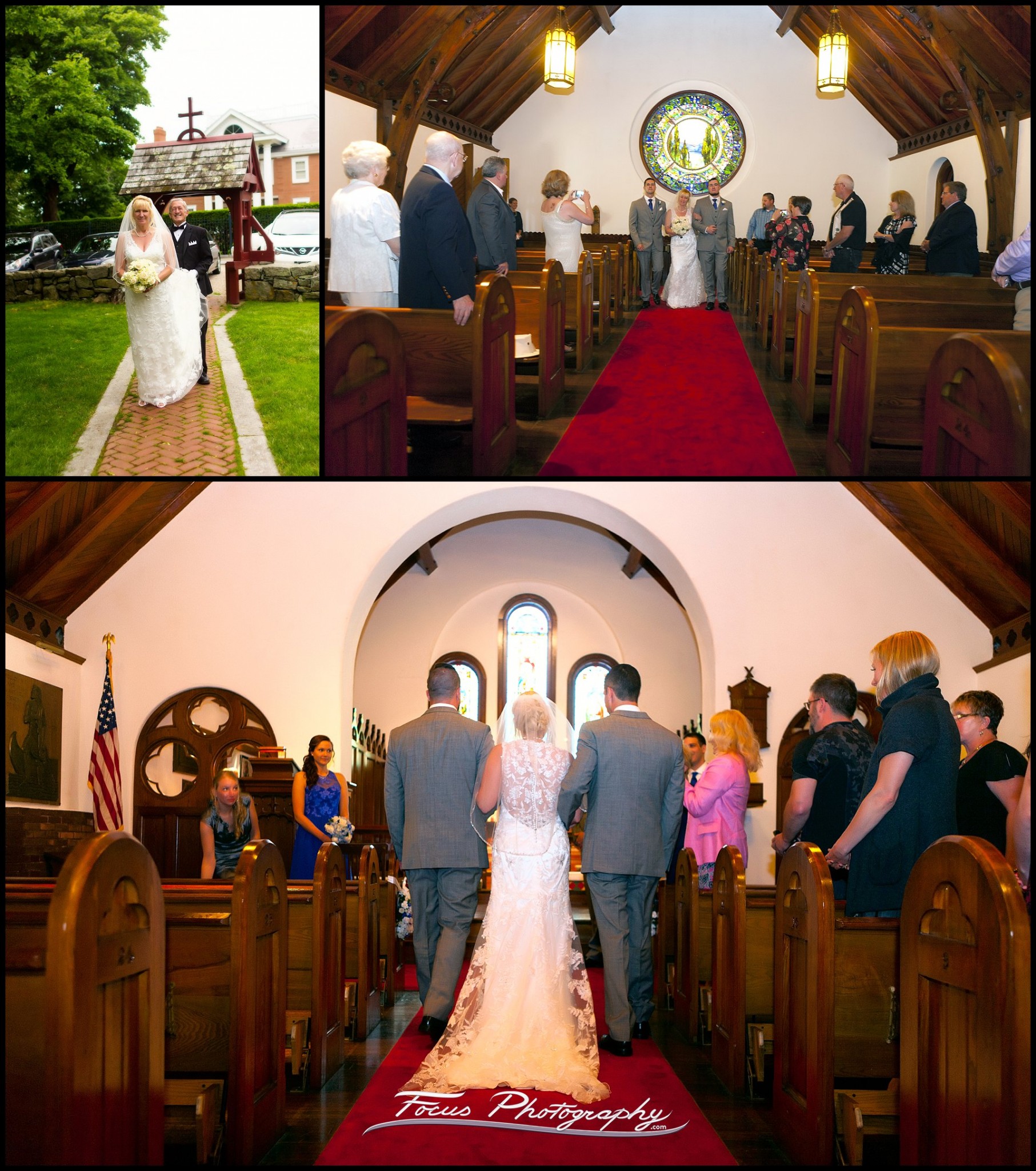 ceremony at Saint Andrew's by the Sea wedding in Rye, New Hampshire